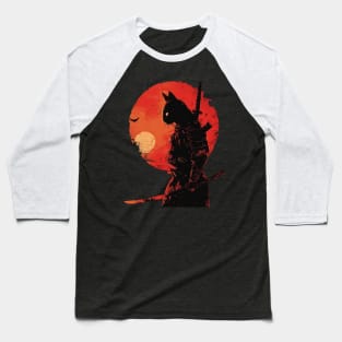 samurai cat Baseball T-Shirt